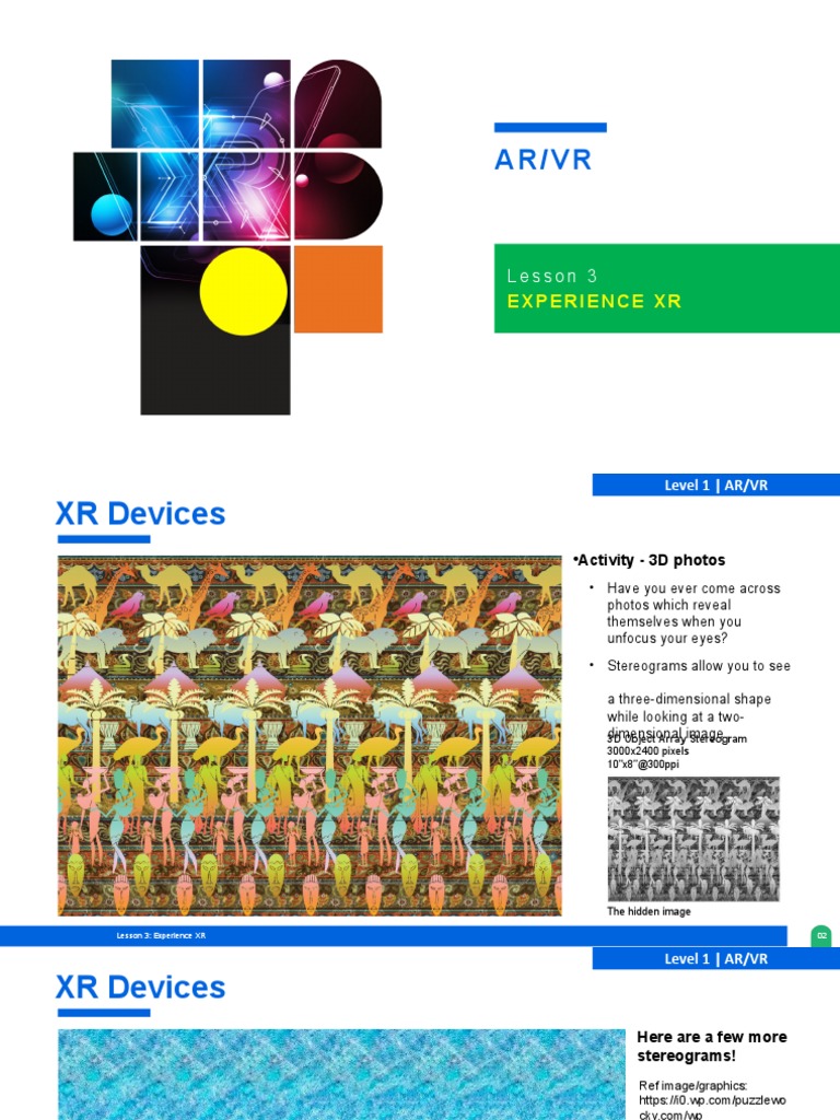 Module 1 Lesson 3 Experience XR | PDF | Virtual Reality | Augmented Reality