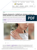 Denuncia - Usuaria Denunció A LATAM Por Atentar Contra Su Salud Durante Un Vuelo Hacia Lima - FOTOS - El Popular