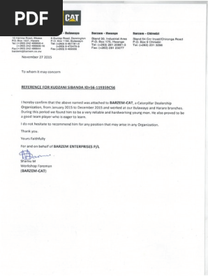Proof of Employment Company c