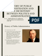 2 - The History of Public Administration and The Dichotomy Between Politics and Administration