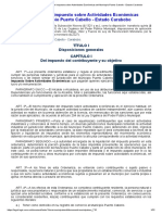 Ordenanza de Impuesto Sobre Actividades Económicas Del Municipio Puerto Cabello - Estado Carabobo 2009