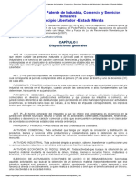 Ordenanza Sobre Patente de Industria, Comercio y Servicios Similares Del Municipio Libertador - Estado Mérida 2007