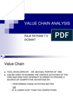 Value Chain Analysis: Raja Ratnam T S Dcsmat