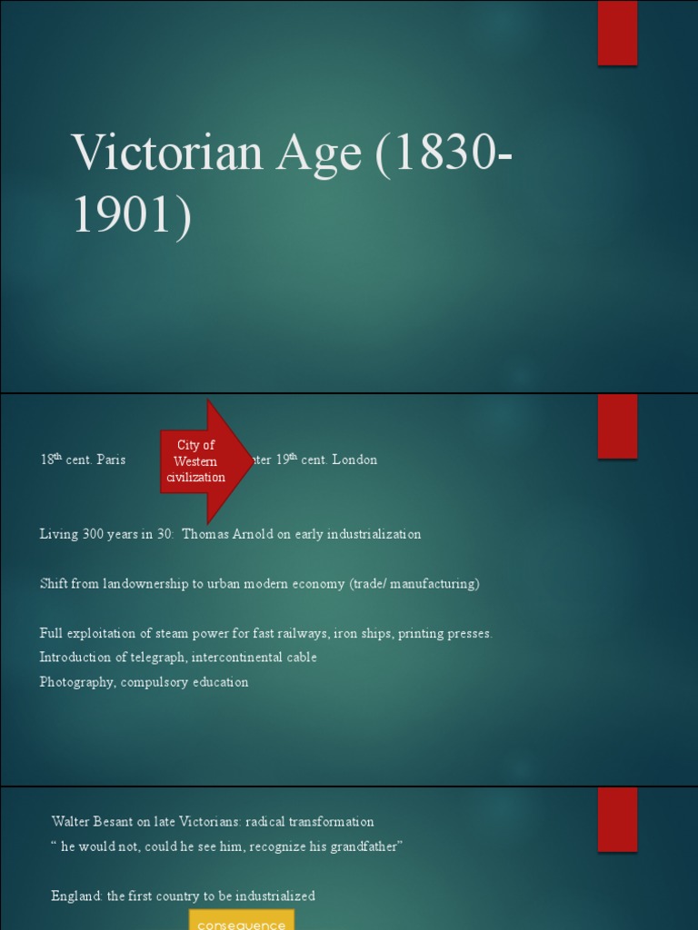 Victorian Age (18301901) PDF Victorian Literature Victorian Era