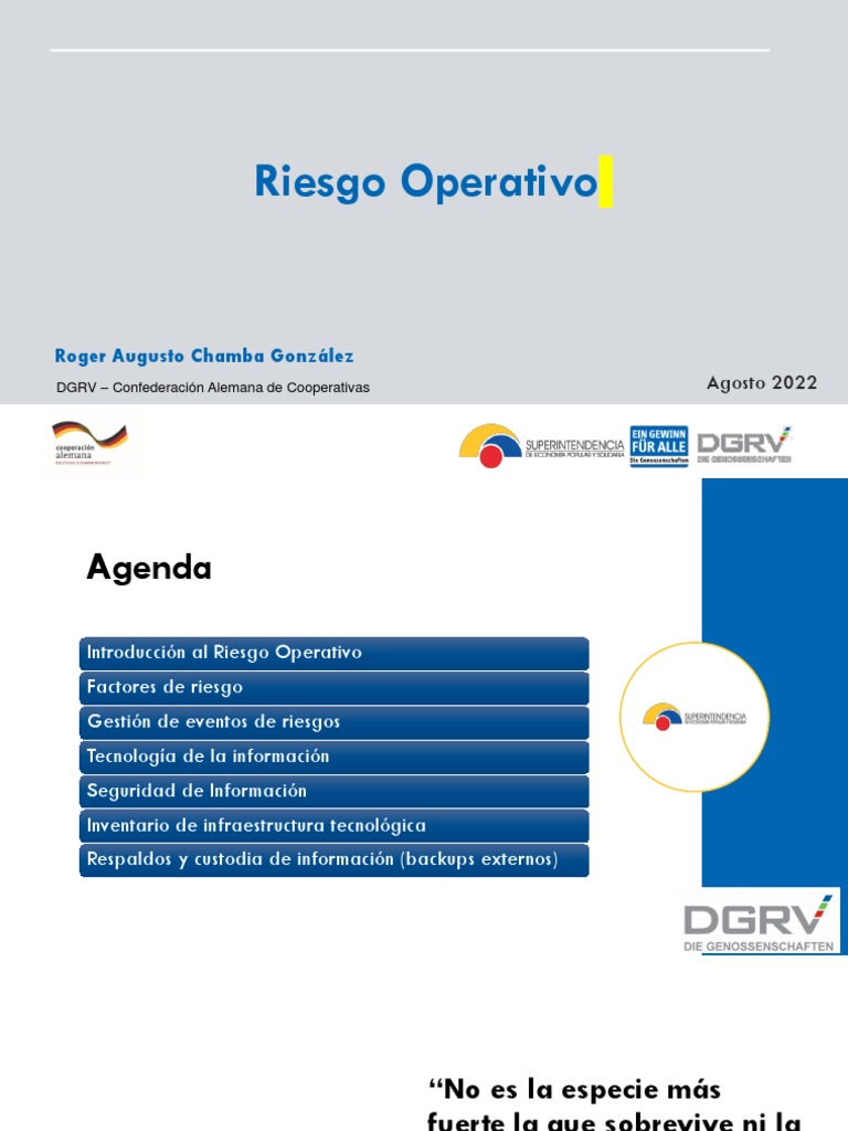 Definición y Gestión del Riesgo Operativo | PDF | La seguridad ...