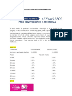 Tasas de Interés de Plazo Fijos