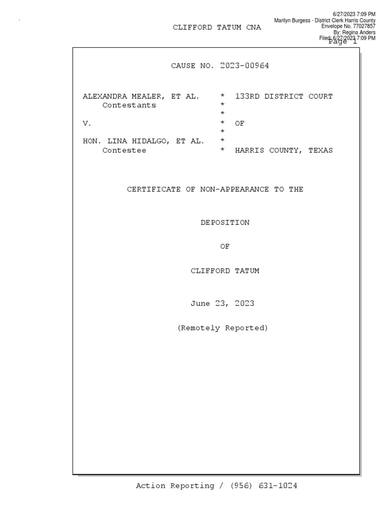 Certificate of NonAppearance PDF Civil Law Law