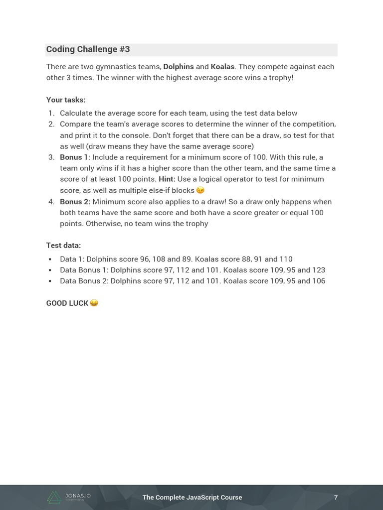JavaScript Coding Challenges Overview | PDF | Body Mass Index | Java Script
