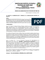 RESOLUCIÓN DE ADMINISTRACION #025-2023-GAF-MDI-VSA - El Encargo Interno A Nombre de WILLY POLLO 3,500