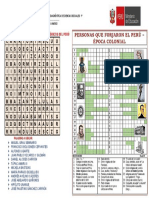 Sopa de Letras de Personajes Históricos Del Perú