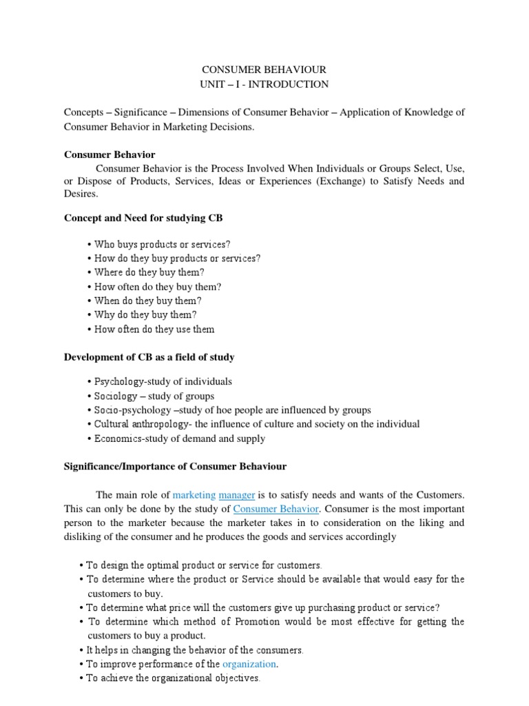 Understanding Consumer Behavior Essentials | PDF | Consumer Behaviour ...