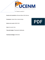 Asignatura y Sección: Filosofía, Sección 2: Emerson Baron Ortiz Herrera