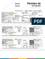 Comprobante de Pago de Permiso de Circulación SERIE A #20250058