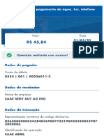 Comprovante de Pagamento de Água, Luz, Telefone e Gás: Valor Data