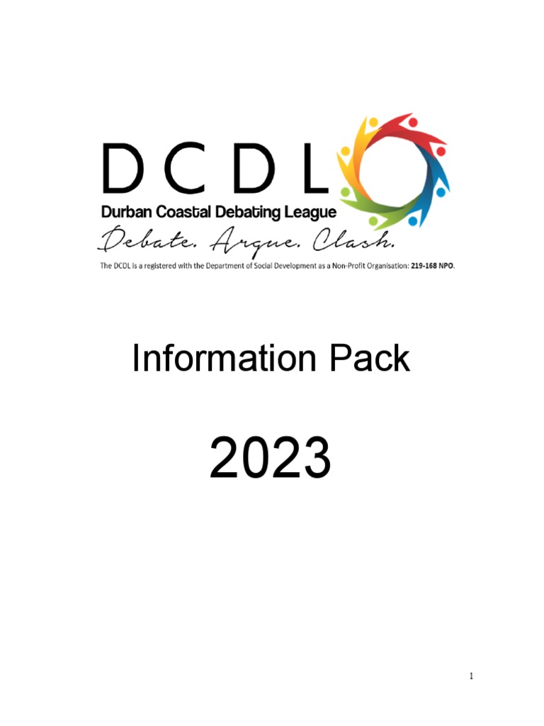 DCDL 2023 Information Pack | PDF | Fee | Public Sphere
