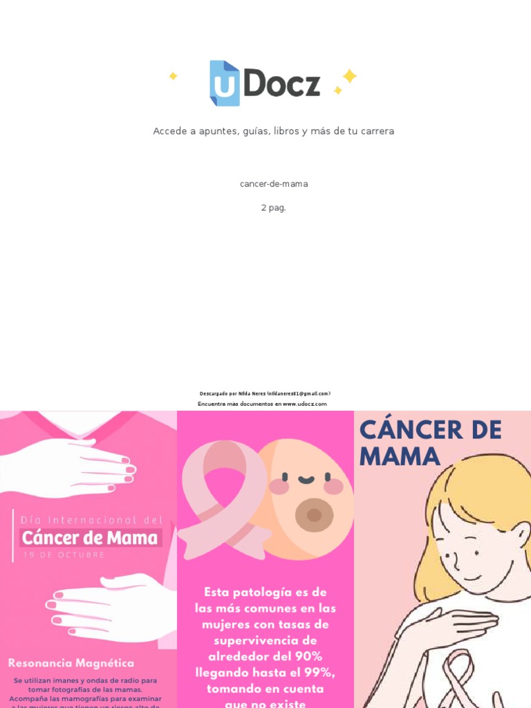 Cancer de Mama Exposicion | PDF | Cáncer de mama | Especialidades Medicas