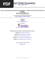 GE. Rogers (2007) - Lessons Learned About Educating The GT. A Synthesis of The Research On Educational Practice