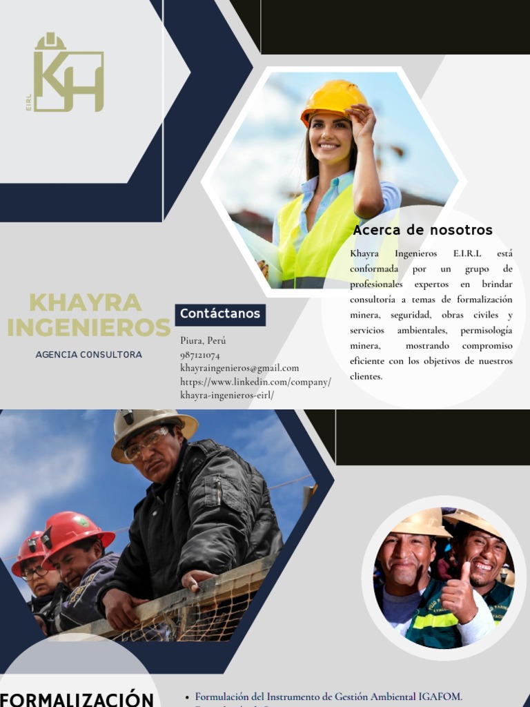 Brochure Khayra Ingenieros EIRL | PDF | Minería | Economias
