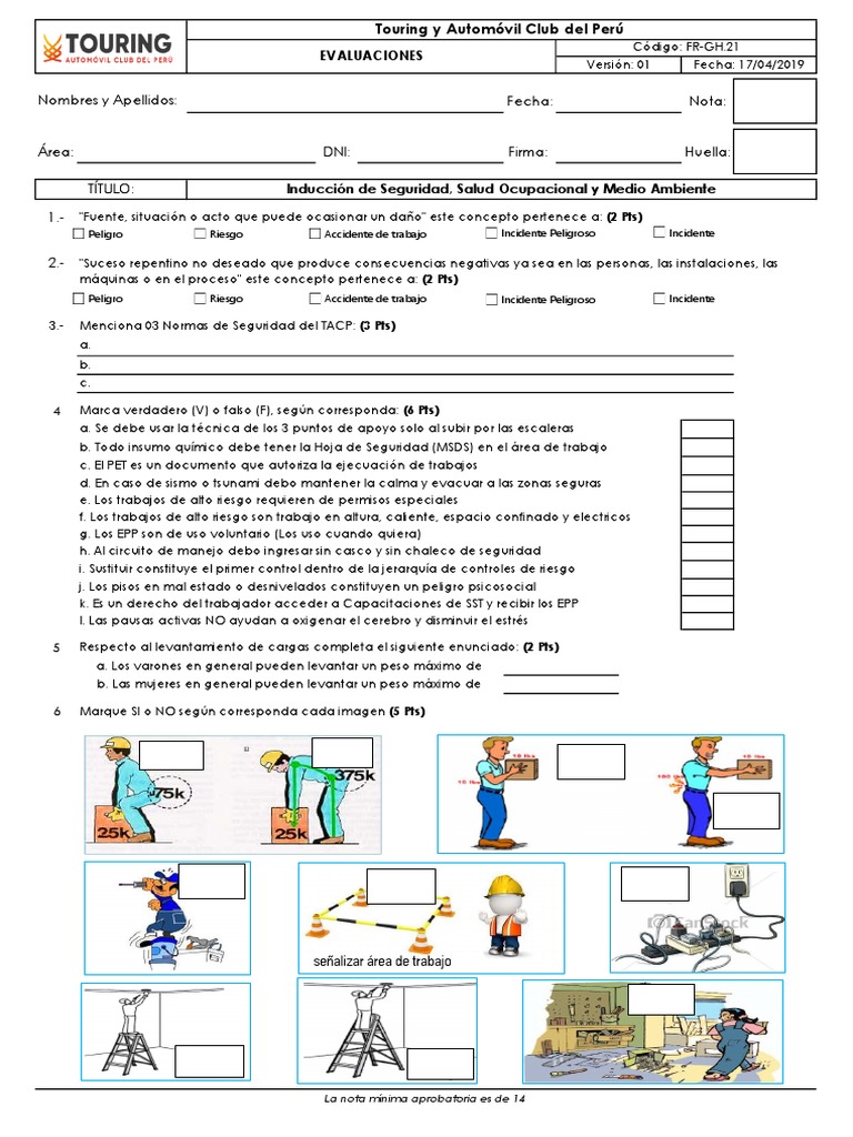 evaluacion-de-induccion-sst-tecsel-pdf-seguridad-y-salud-ocupacional