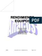 Rendimiento Equipos Pesados