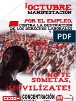 Cartel 7 de Octubre Conjunto CCOO Sevilla y UGT