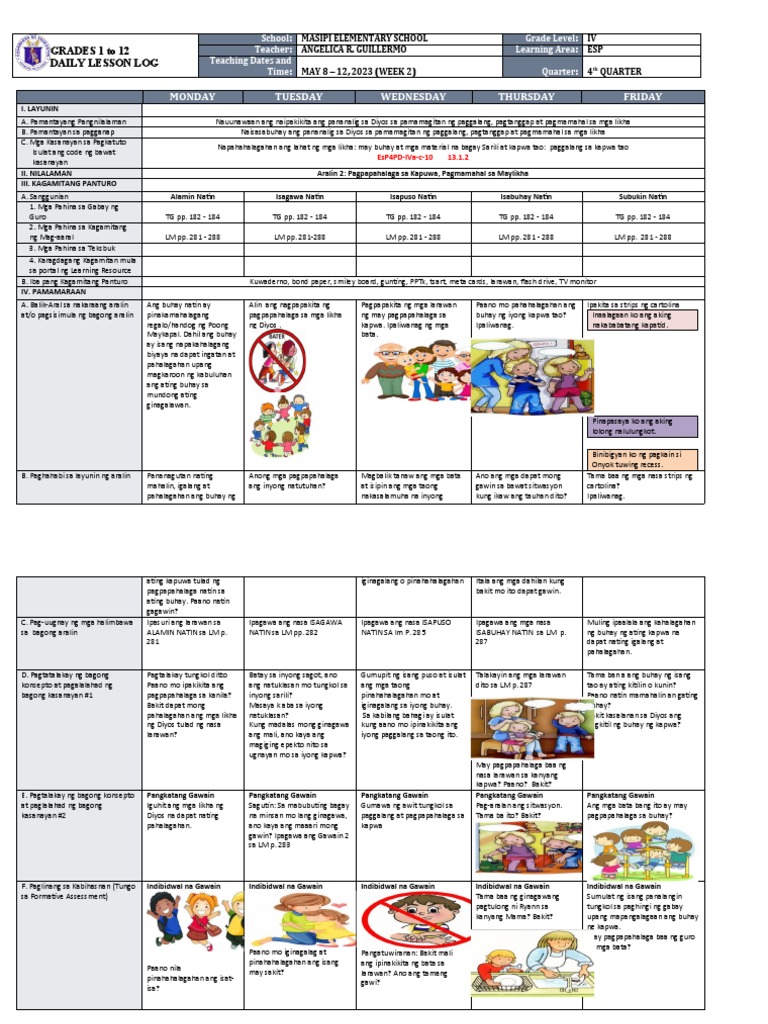DLL - Esp 4 - Q4 - W2 | PDF