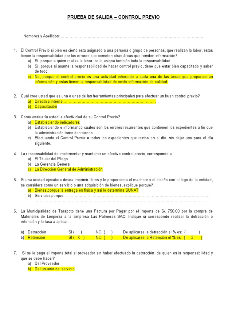 Evaluación del Control Previo en Contabilidad | PDF