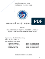 Đồ Án: Kỹ Thuật Điện - Điện Tử: Đề tài: Phân Tích Cấu Tạo Và Nguyên Lý Hoạt Động Của Máy Bơm Nước Dân Dụng