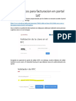 Validar Datos para Facturacion en Portal SAT