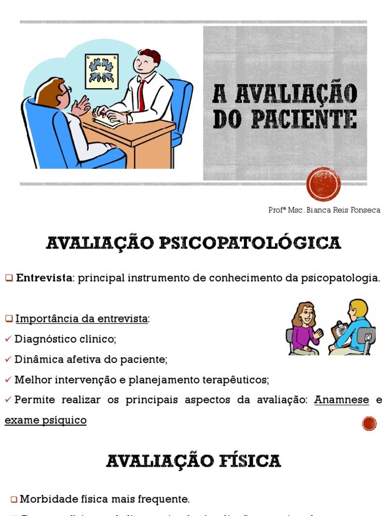 Aula 5 - A Avaliação Do Paciente-1 | Download grátis PDF | Psiquiatria ...