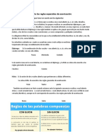 Anota Las Reglas Especiales de Acentuación: Ponga Acento en Las Que Lo Necesiten