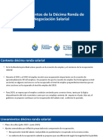 Lineamientos de La Décima Ronda de Negociación Salarial: Montevideo, 28 de Junio de 2023