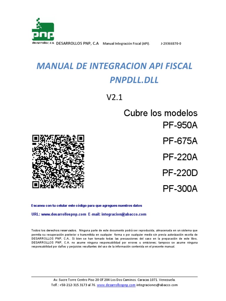 Manual API Fiscal para Modelos PNP | PDF | C Sharp (lenguaje de ...