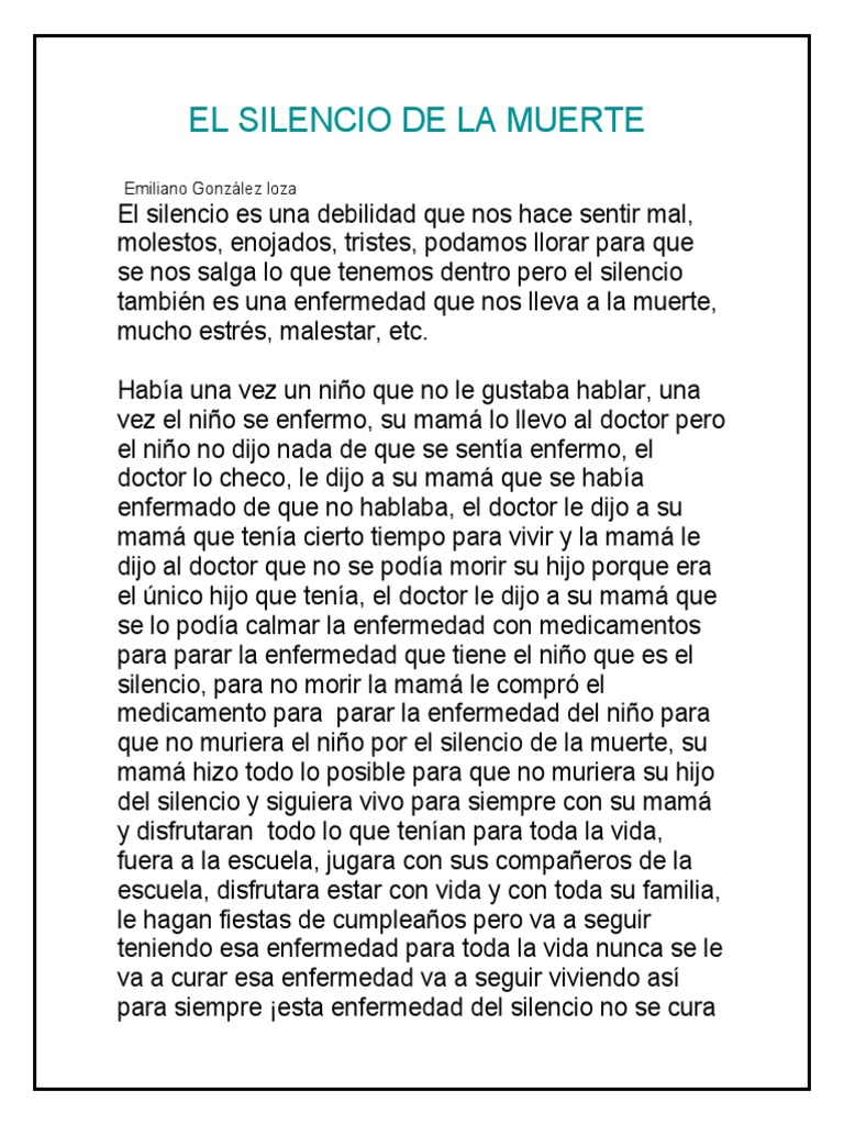 El Silencio de La Muerte | PDF