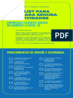 Checklist para Retomada Segura Das Atividades: Empresas E Clientes Juntos No Combate A Covid-19