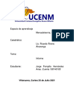 Espacio de Aprendizaje Mercadotecnia, Sección 1: Informe