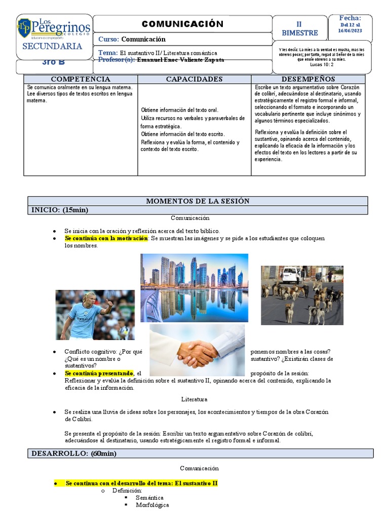 2B SAS - COM - SEMANA 4 | PDF | Sustantivo | Comunicación