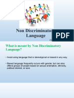 1 Non Discriminatory Language