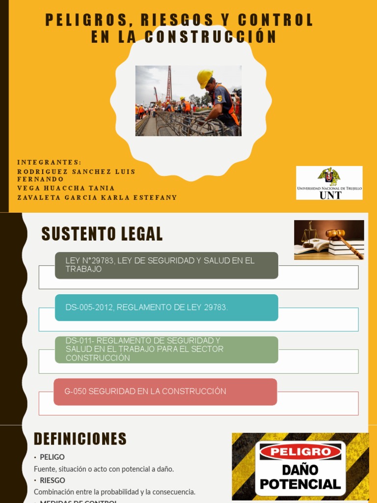 Peligros Riesgos Y Control En La Construcción Pdf Riesgo
