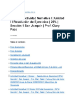 EM1722: Actividad Sumativa I - Unidad I I Resolución de Ejercicios - 25% - Sección 1 San Joaquín - Prof. Clary Pazo