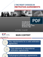 Drafting An International Arbitration Agreement Tony