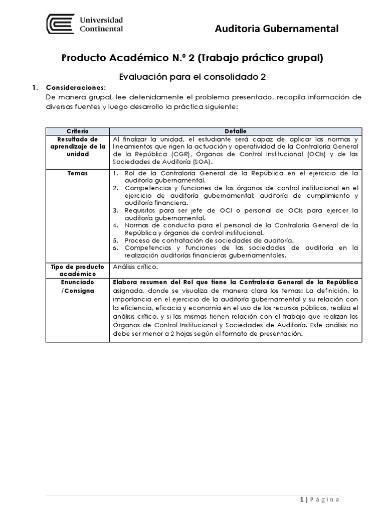 Rol de la Contraloría en Auditoría Gubernamental | PDF | Auditoría