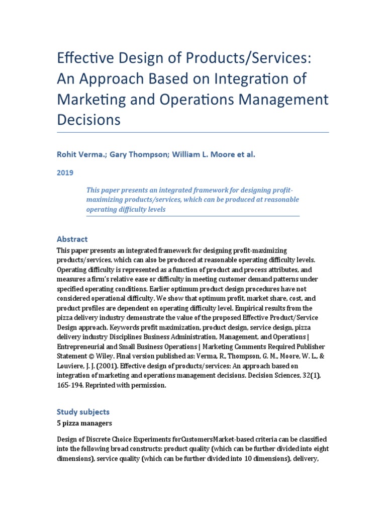 Integrated Framework for Product Design | PDF | Applied Mathematics