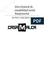 1.-Política General de Responsabilidad Social Empresarial Casa Malca