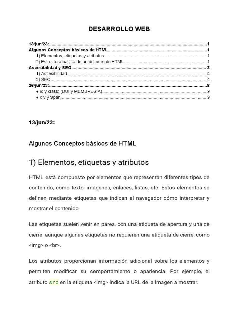 Apuntes de Desarrollo Web | PDF | HTML | Posicionamiento en buscadores