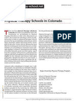 Physical Therapy Schools in Colorado