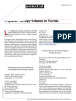 Physical Therapy Schools in Florida