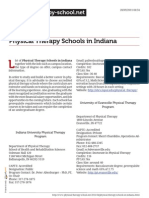 Physical Therapy Schools in Indiana