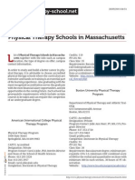 Physical Therapy Schools in Massachusetts