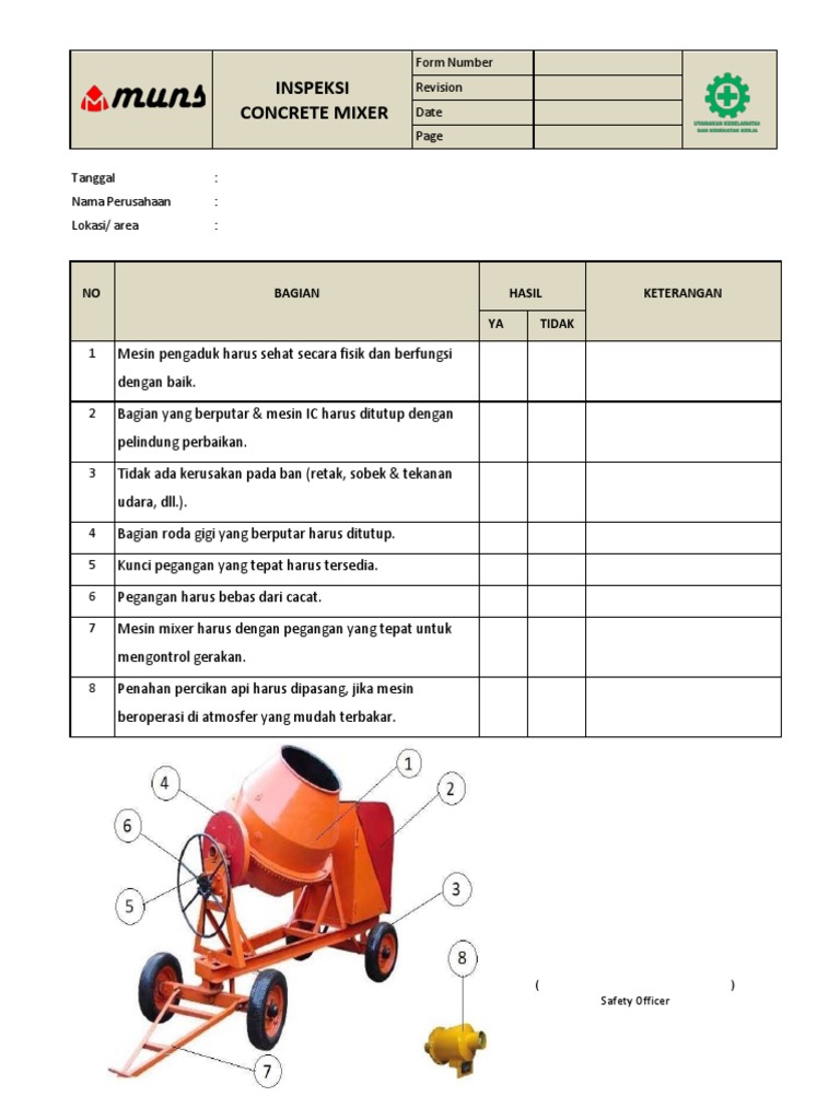 Inspeksi Concrete Mixer PDF